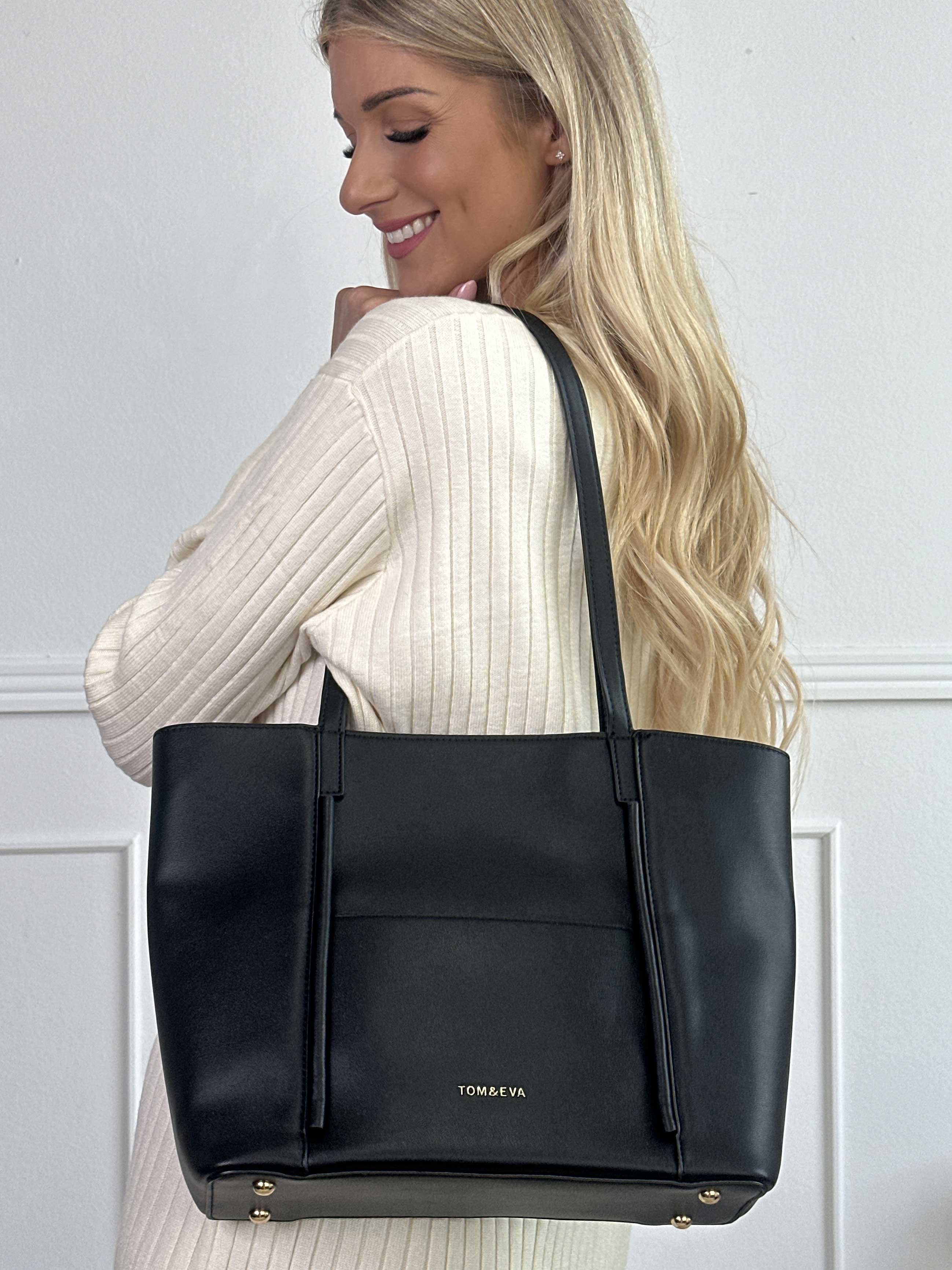Tusnia - Shopper bag med lynlås lukning